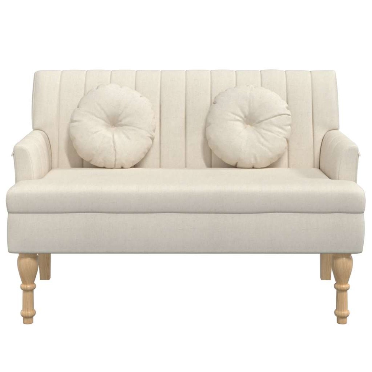 vidaXL Παγκάκι 113 x 64,5 x 75,5 εκ. Υφασμάτινο με Μαξιλάρια