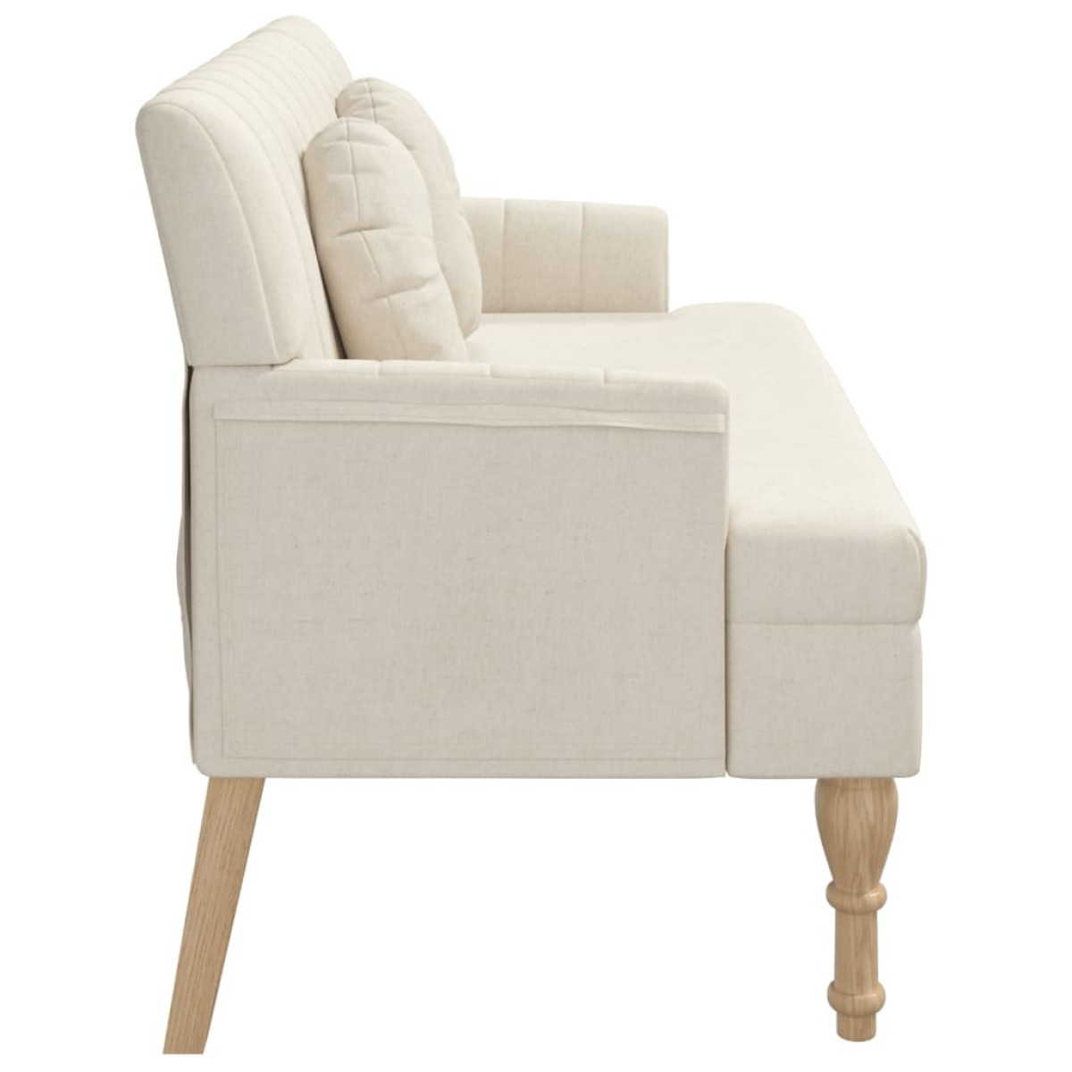 vidaXL Παγκάκι 113 x 64,5 x 75,5 εκ. Υφασμάτινο με Μαξιλάρια