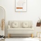 vidaXL Παγκάκι 113 x 64,5 x 75,5 εκ. Υφασμάτινο με Μαξιλάρια