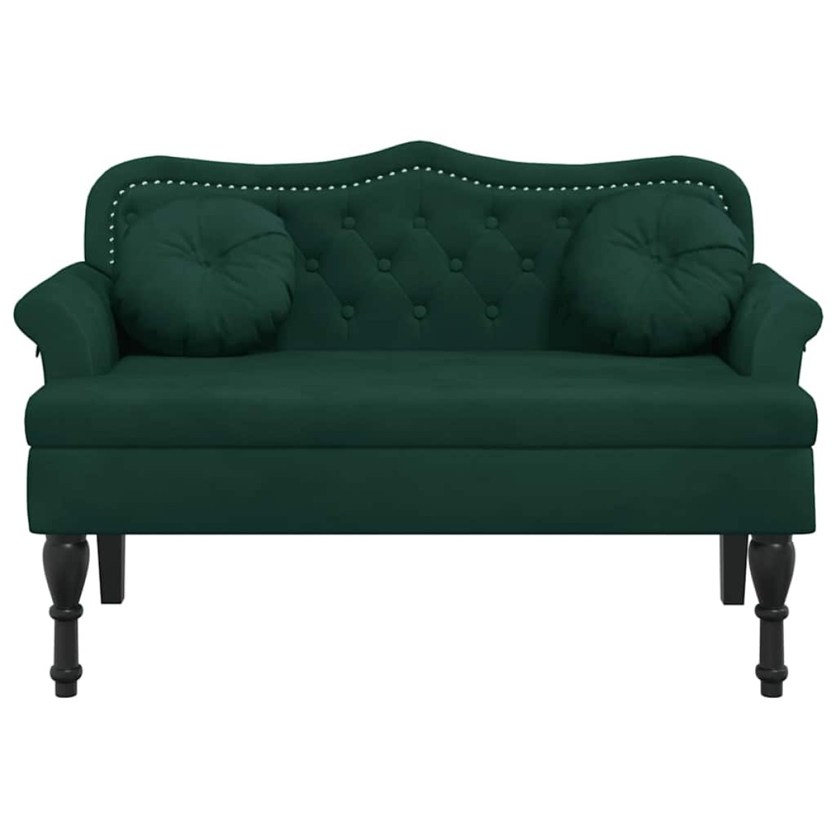 vidaXL Παγκάκι Σκούρο Πράσινο 120,5 x 65 x 75 εκ. με Μαξιλάρια