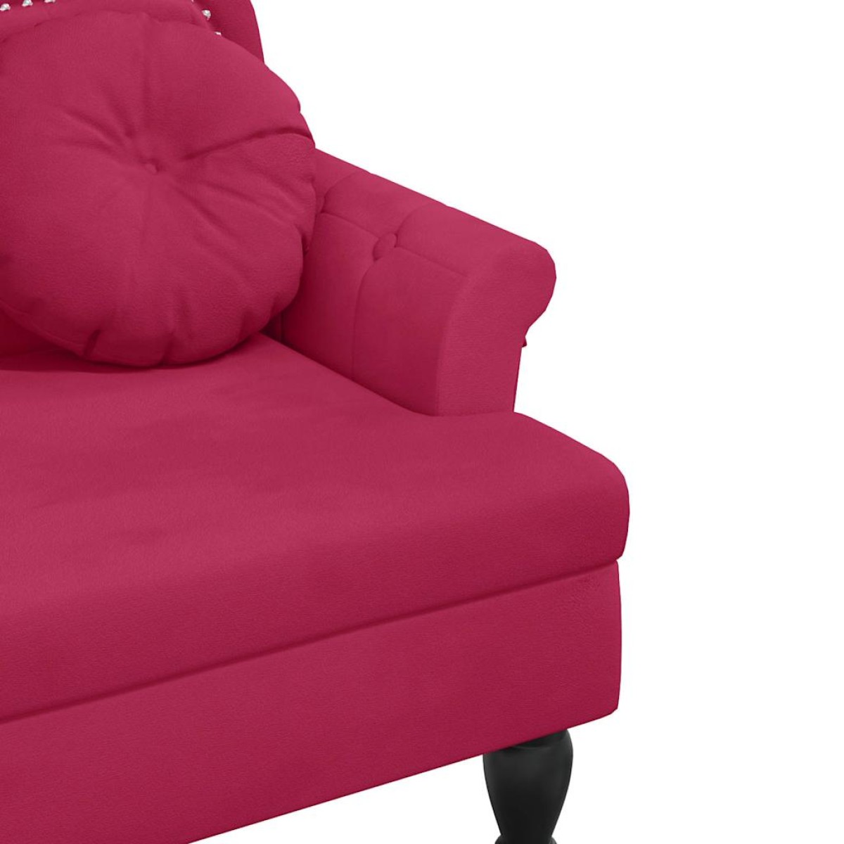 vidaXL Παγκάκι με Μαξιλάρια Μπορντό 120,5 x 65 x 75 εκ. Βελούδινο