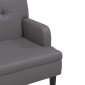 vidaXL Παγκάκι με Πλάτη Γκρι 112 x 65,5 x 75 εκ. από Συνθετικό Δέρμα