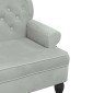 vidaXL Παγκάκι με Πλάτη Ανοιχτό Γκρι 119,5x64,5x75 εκ. Βελούδινο