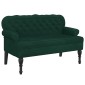 vidaXL Παγκάκι με Πλάτη Σκούρο Πράσινο 119,5x64,5x75 εκ. Βελούδινο