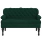 vidaXL Παγκάκι με Πλάτη Σκούρο Πράσινο 119,5x64,5x75 εκ. Βελούδινο