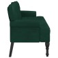 vidaXL Παγκάκι με Πλάτη Σκούρο Πράσινο 119,5x64,5x75 εκ. Βελούδινο