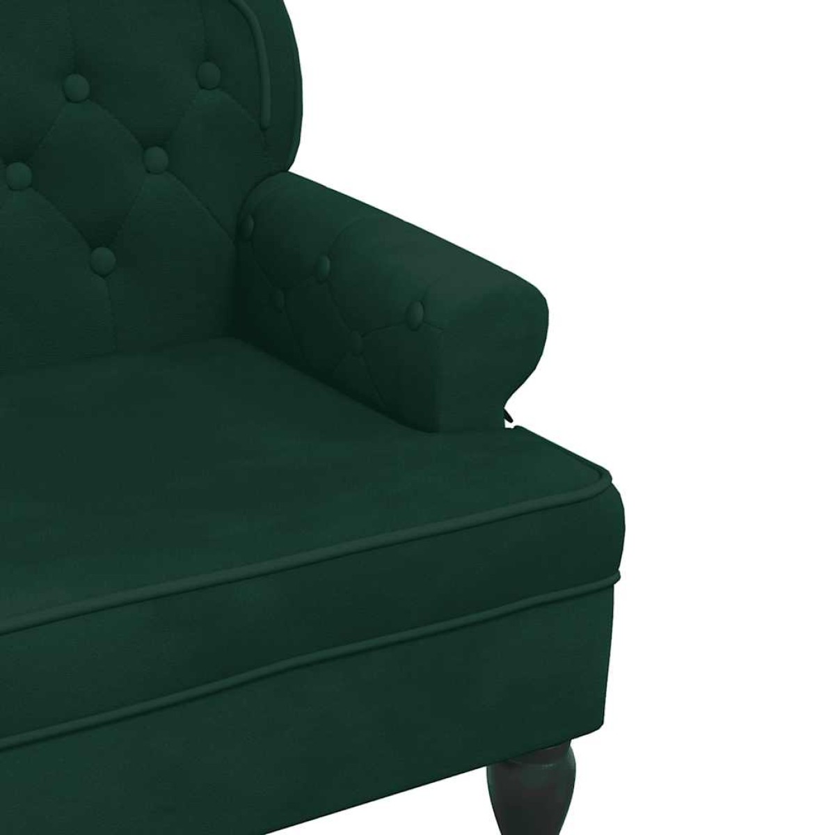 vidaXL Παγκάκι με Πλάτη Σκούρο Πράσινο 119,5x64,5x75 εκ. Βελούδινο