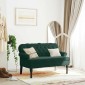 vidaXL Παγκάκι με Πλάτη Σκούρο Πράσινο 119,5x64,5x75 εκ. Βελούδινο