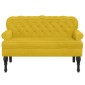 vidaXL Παγκάκι με Πλάτη Κίτρινο 119,5x64,5x75 εκ. Βελούδινο