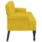 vidaXL Παγκάκι με Πλάτη Κίτρινο 119,5x64,5x75 εκ. Βελούδινο