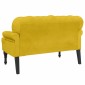 vidaXL Παγκάκι με Πλάτη Κίτρινο 119,5x64,5x75 εκ. Βελούδινο