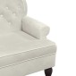 vidaXL Παγκάκι με Πλάτη Κρεμ 119,5x64,5x75 εκ. Βελούδινο