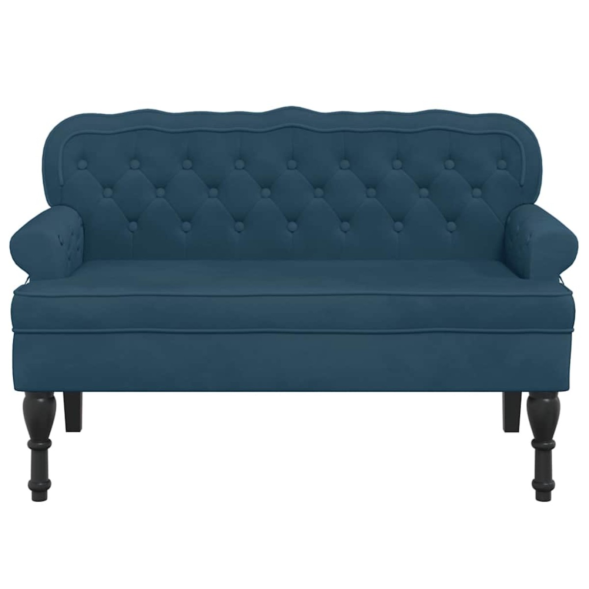 vidaXL Παγκάκι με Πλάτη Μπλε 119,5x64,5x75 εκ. Βελούδινο