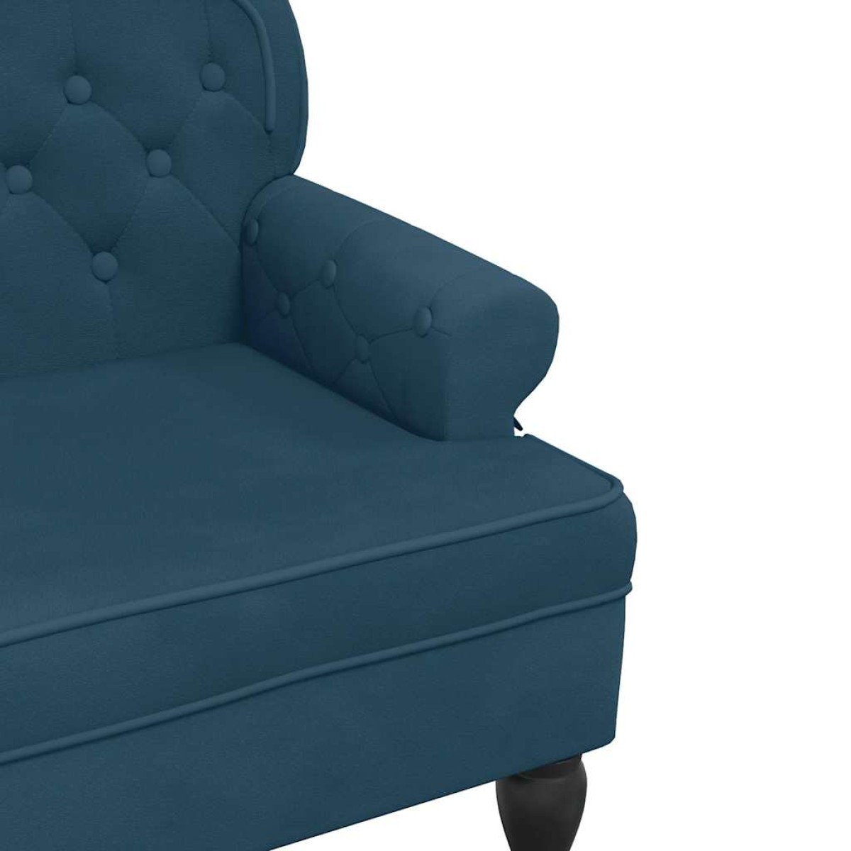 vidaXL Παγκάκι με Πλάτη Μπλε 119,5x64,5x75 εκ. Βελούδινο