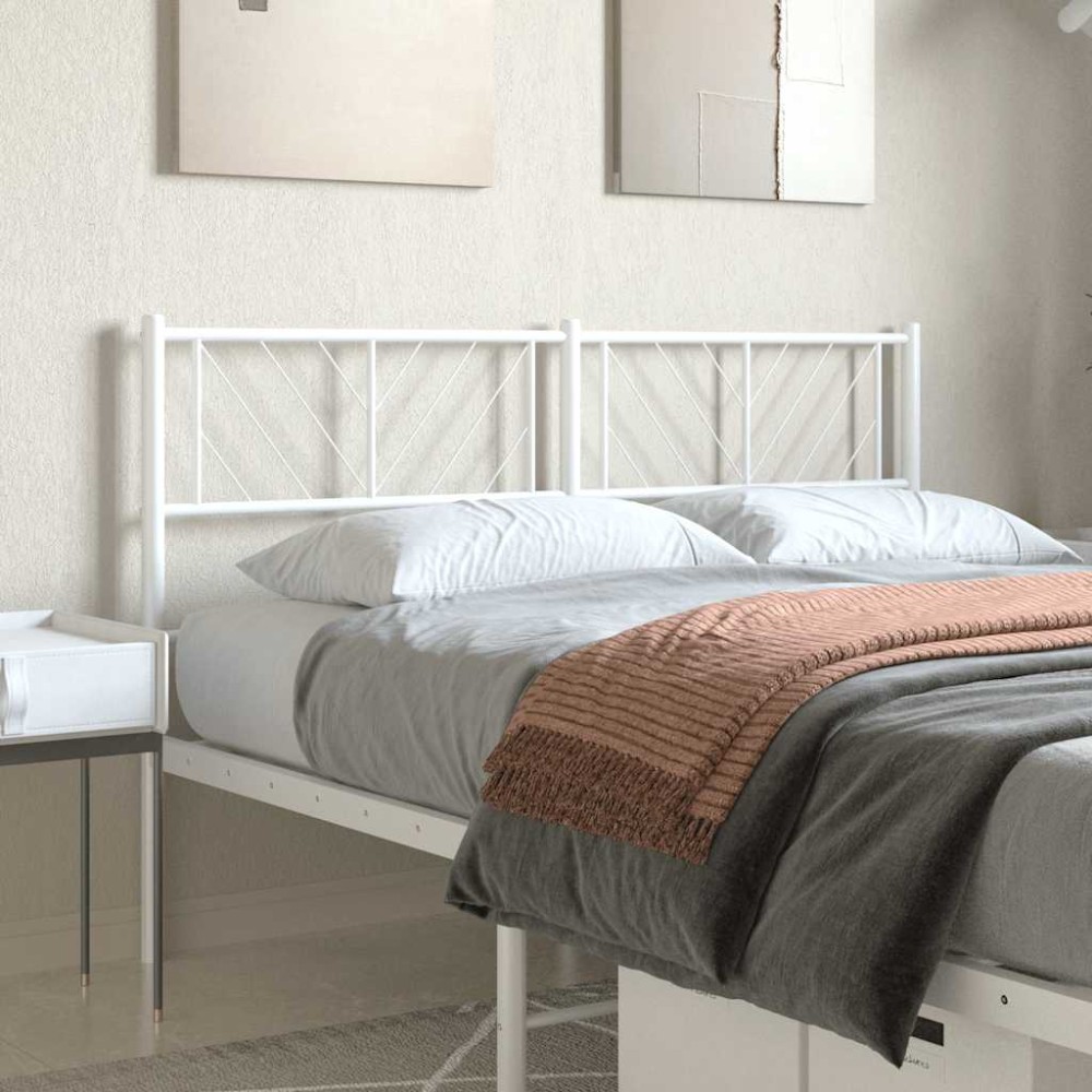 vidaXL Ανταλλακτικό κεφαλάρι Λευκό 120 εκ. Μεταλλικό