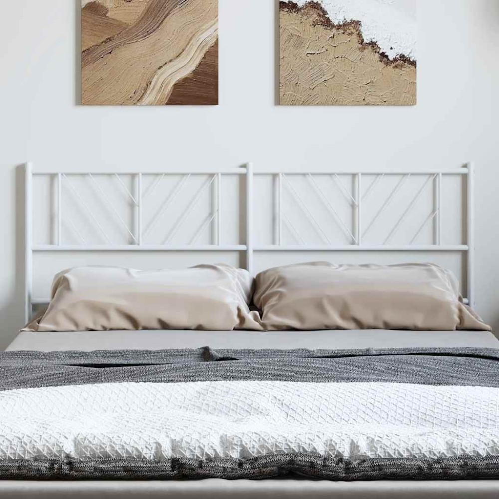 vidaXL Ανταλλακτικό κεφαλάρι Λευκό 135 εκ. Μεταλλικό
