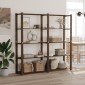 vidaXL Ραφιέρα με 5 Ράφια Καφέ 170 x 38 x 170 εκ. Μασίφ Ξύλο Πεύκου