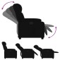 vidaXL Πολυθρόνα Ανακλινόμενη Μαύρη Υφασμάτινη