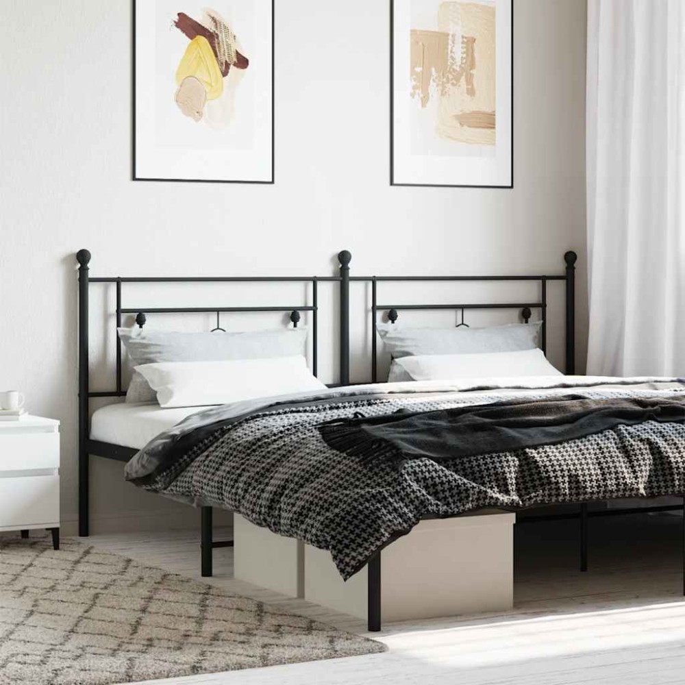 vidaXL Ανταλλακτικό κεφαλάρι Μαύρο 193 εκ. Μεταλλικό