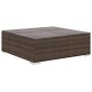 vidaXL Σαλόνι Κήπου 12 Τεμαχίων Καφέ από Συνθετικό Ρατάν με Μαξιλάρια
