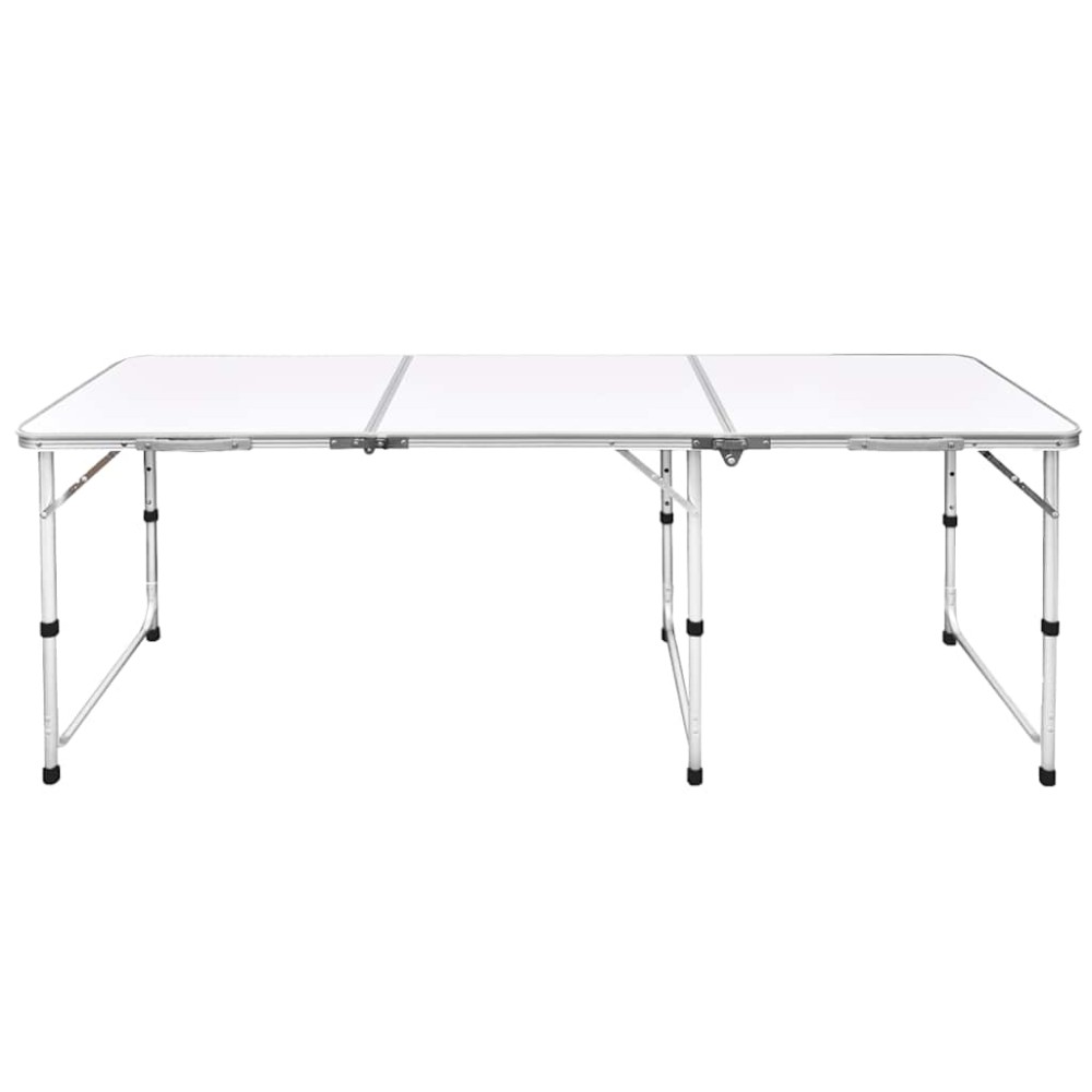 Τραπέζι Camping Πτυσσόμενο Ρυθμιζόμενου Ύψους 180 x 60 εκ. Αλουμινίου
