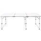 Τραπέζι Camping Πτυσσόμενο Ρυθμιζόμενου Ύψους 180 x 60 εκ. Αλουμινίου