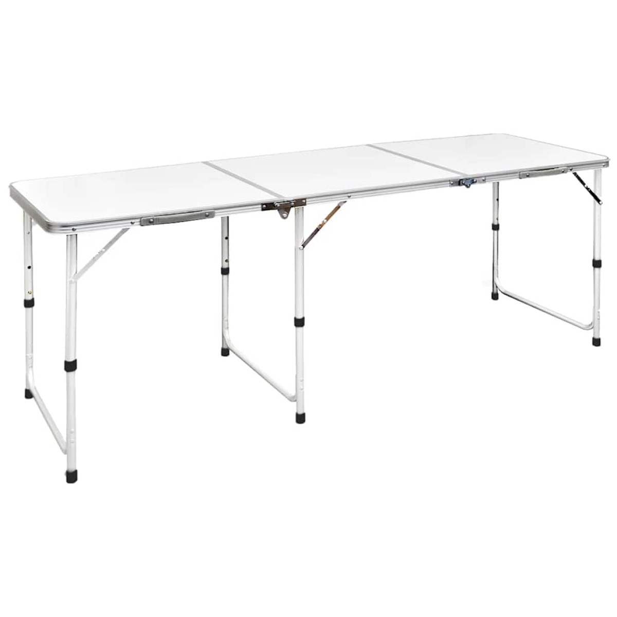 Τραπέζι Camping Πτυσσόμενο Ρυθμιζόμενου Ύψους 180 x 60 εκ. Αλουμινίου