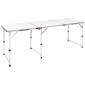 Τραπέζι Camping Πτυσσόμενο Ρυθμιζόμενου Ύψους 180 x 60 εκ. Αλουμινίου