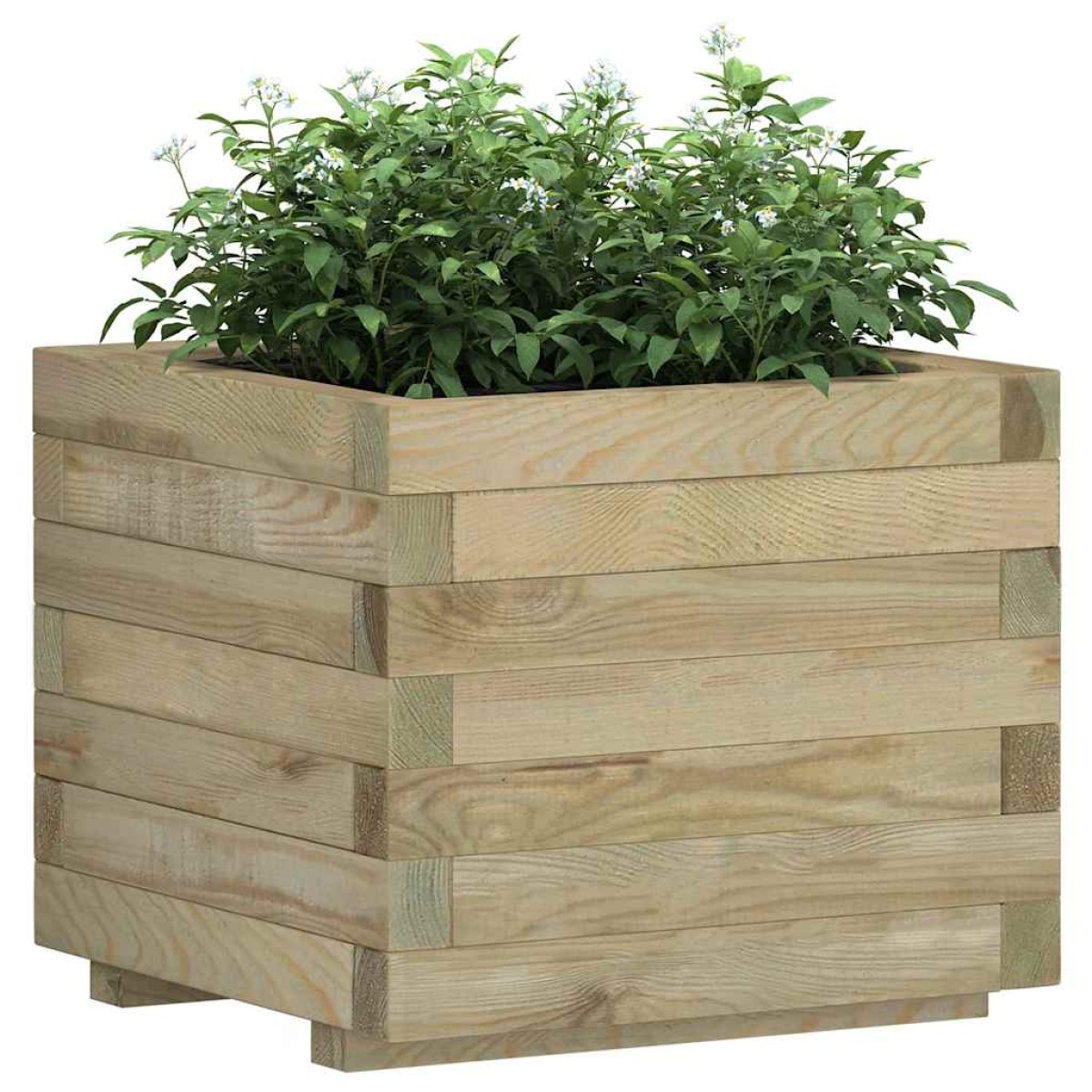 vidaXL Ζαρντινιέρα Υπερυψωμένη Τετράγωνη 50 x 50 x 40 εκ. Ξύλινη