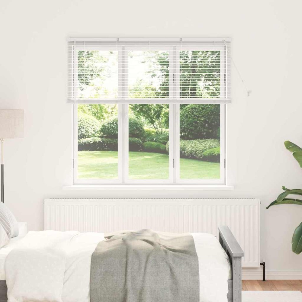 vidaXL Βενετσιάνικες Ρόδες Λευκό 130 x 140 cm Αλουμίνιο
