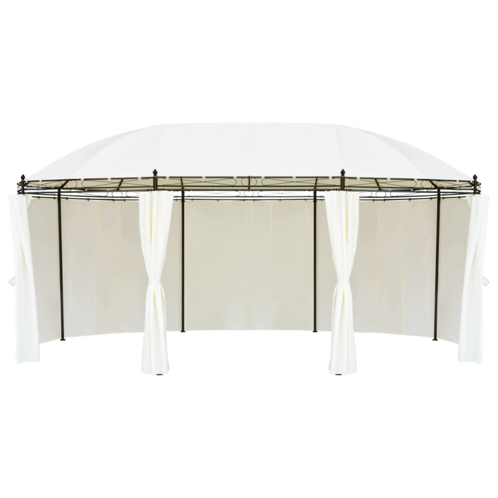 vidaXL Κιόσκι Λευκό Κρεμ 530 x 350 x 265 εκ.