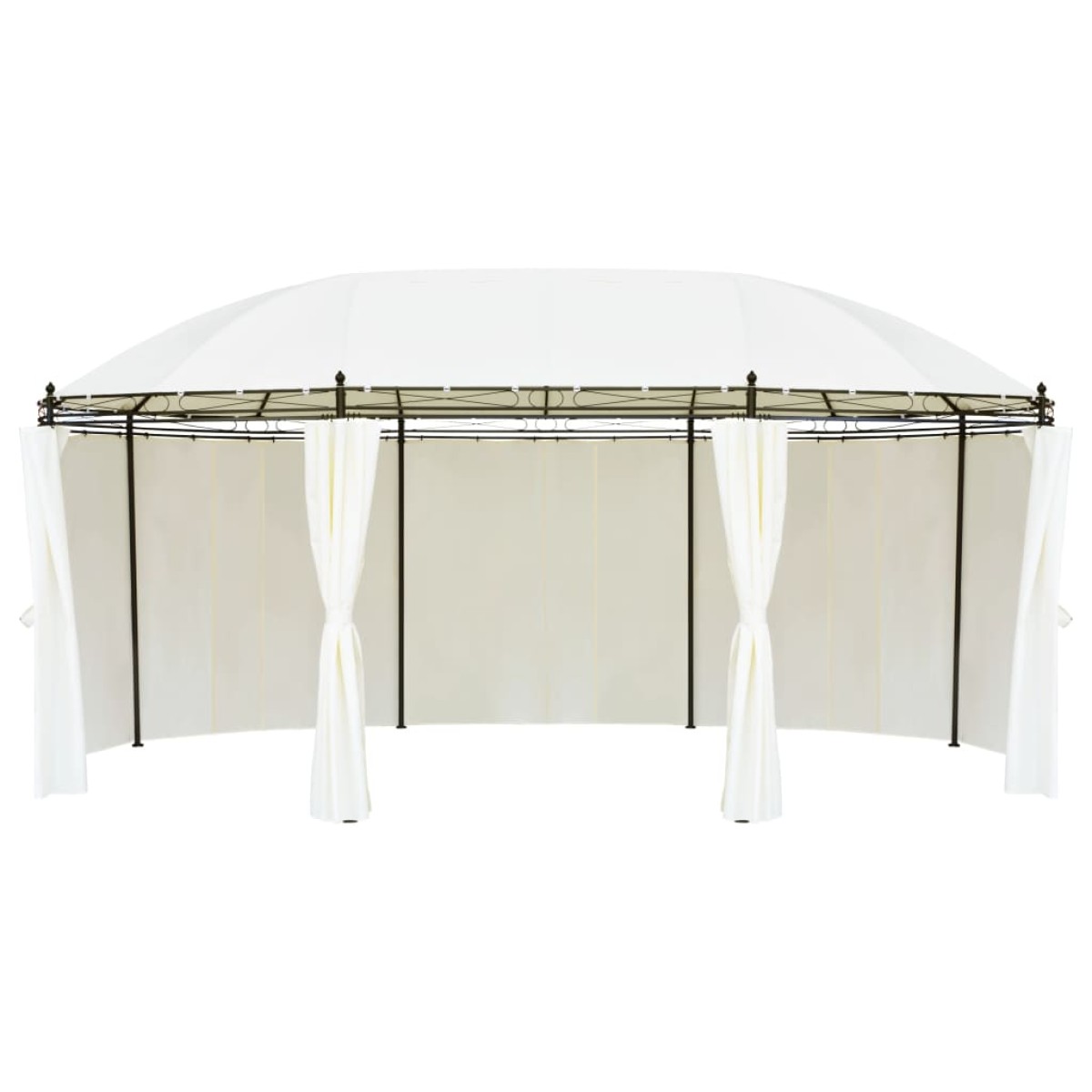 vidaXL Κιόσκι Λευκό Κρεμ 530 x 350 x 265 εκ.