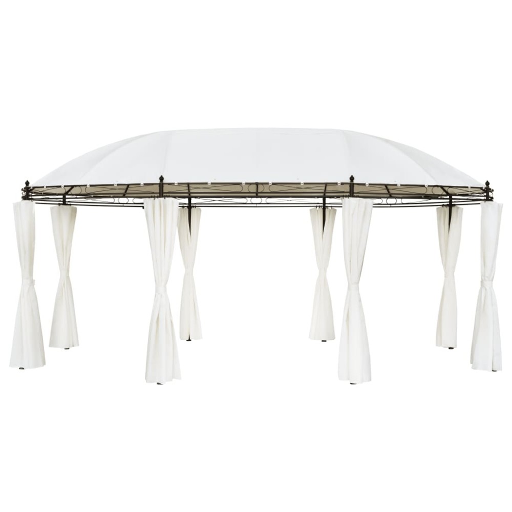 vidaXL Κιόσκι Λευκό Κρεμ 530 x 350 x 265 εκ.