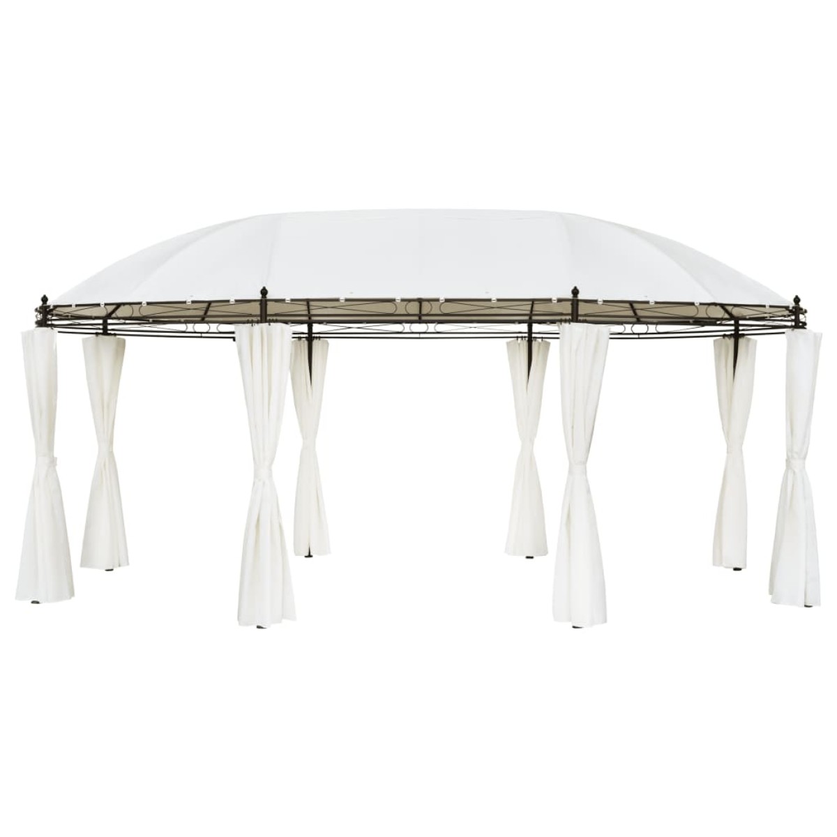 vidaXL Κιόσκι Λευκό Κρεμ 530 x 350 x 265 εκ.