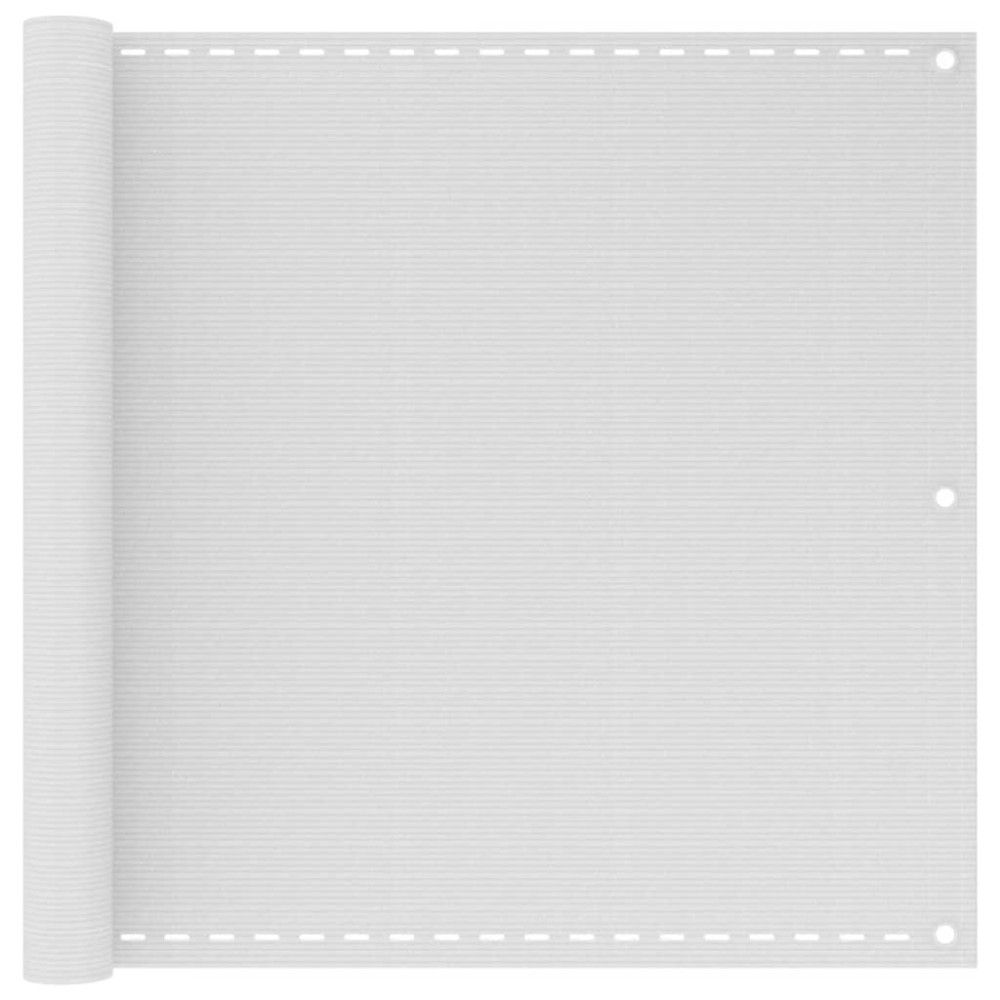 vidaXL Διαχωριστικό Βεράντας Λευκό 90 x 400 εκ. από HDPE