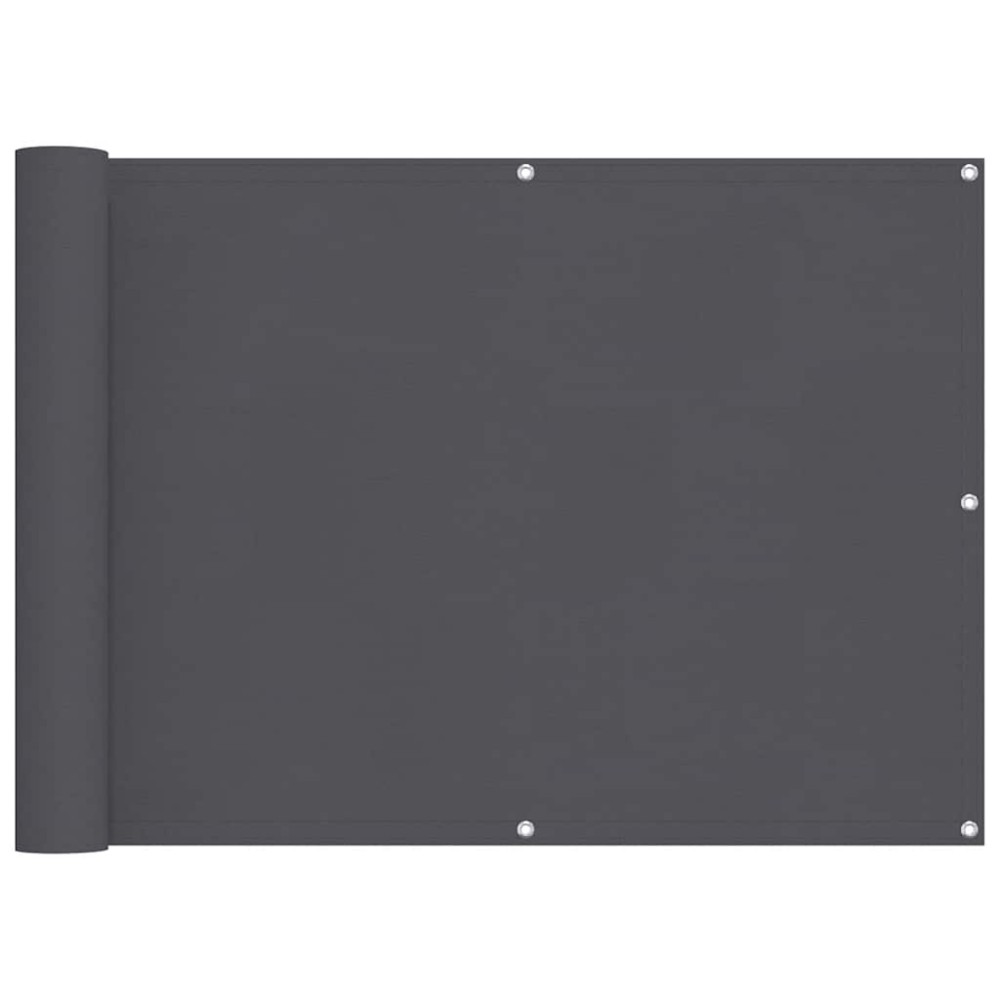 vidaXL Διαχωριστικό Βεράντας Ανθρακί 75 x 600 εκ. από Ύφασμα Oxford