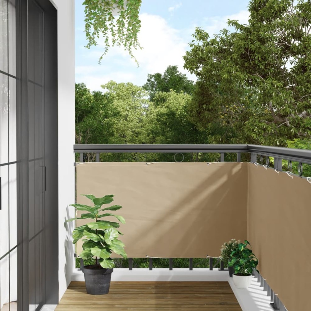 vidaXL Διαχωριστικό Βεράντας Μπεζ 75 x 600 εκ. από Ύφασμα Oxford
