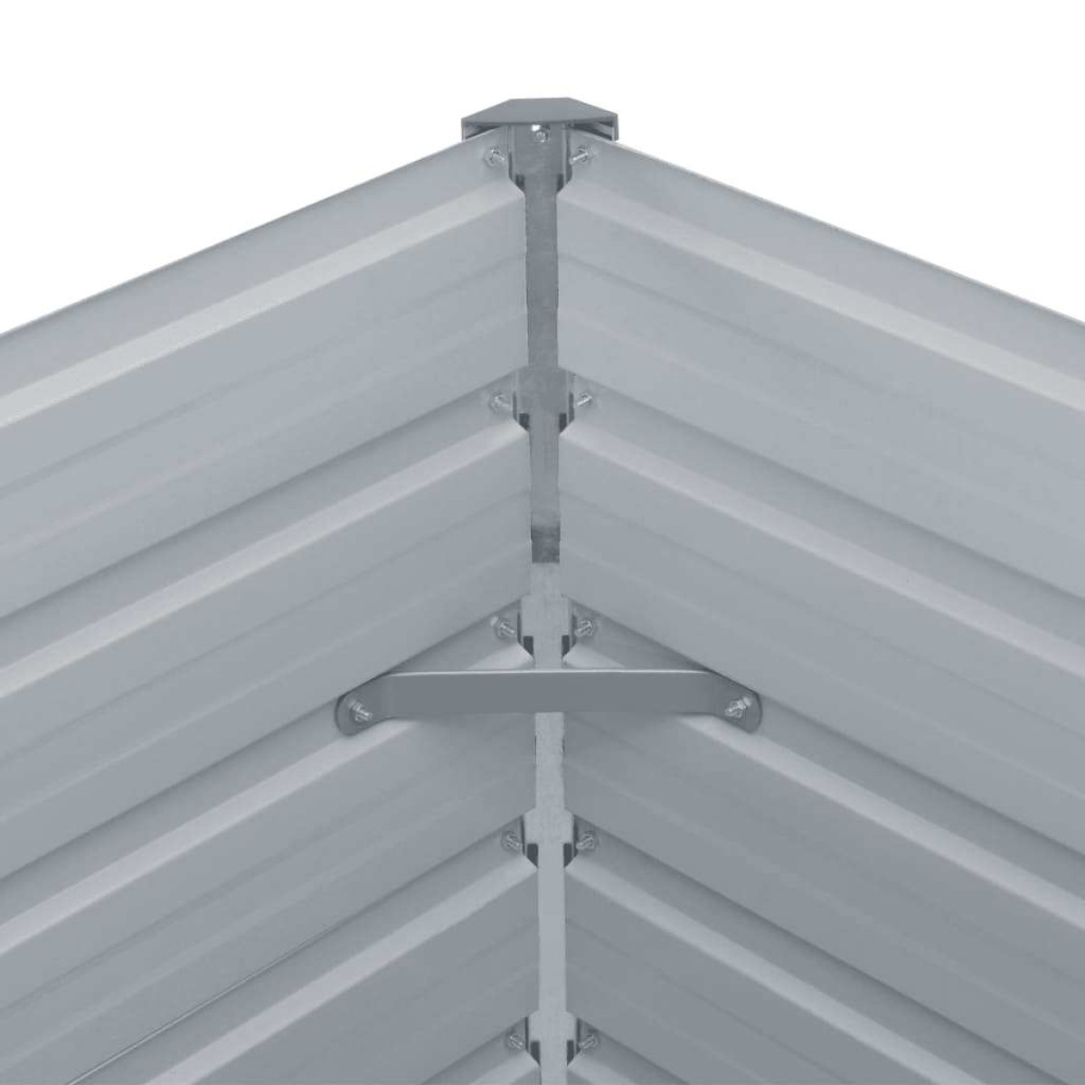vidaXL Ζαρντινιέρα Ψηλή Γκρι 160 x 80 x 77 εκ. από Γαλβανισμένο Χάλυβα