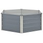 vidaXL Ζαρντινιέρα Ψηλή Γκρι 129 x 129 x 46 εκ. Γαλβανισμένος Χάλυβας