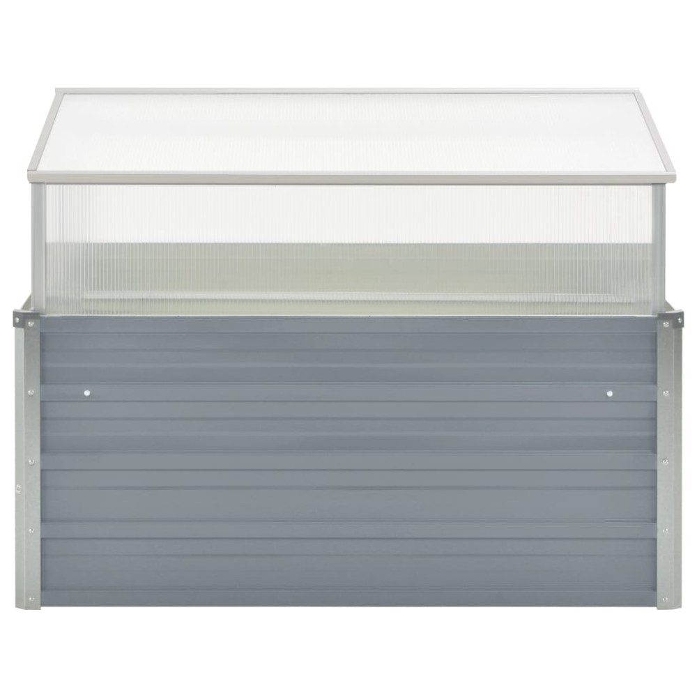 vidaXL Θερμοκήπιο Γκρι 100 x 100 x 85 εκ. από Γαλβανισμένο Χάλυβα