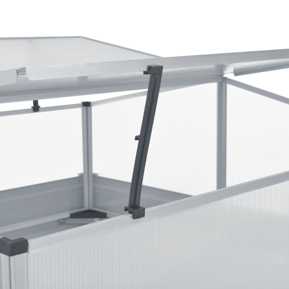 vidaXL Θερμοκήπιο Γκρι 100 x 100 x 85 εκ. από Γαλβανισμένο Χάλυβα