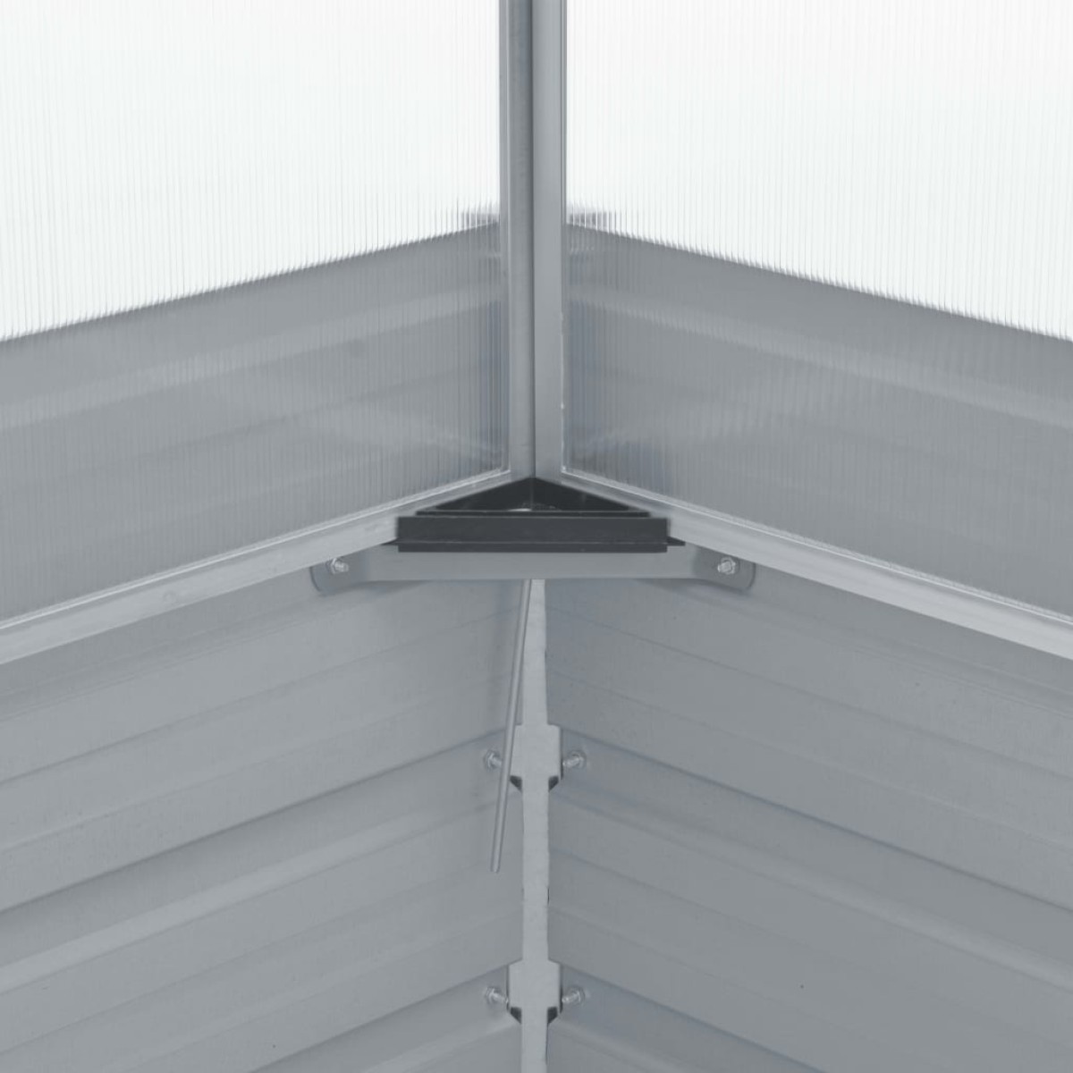 vidaXL Θερμοκήπιο Γκρι 100 x 100 x 85 εκ. από Γαλβανισμένο Χάλυβα