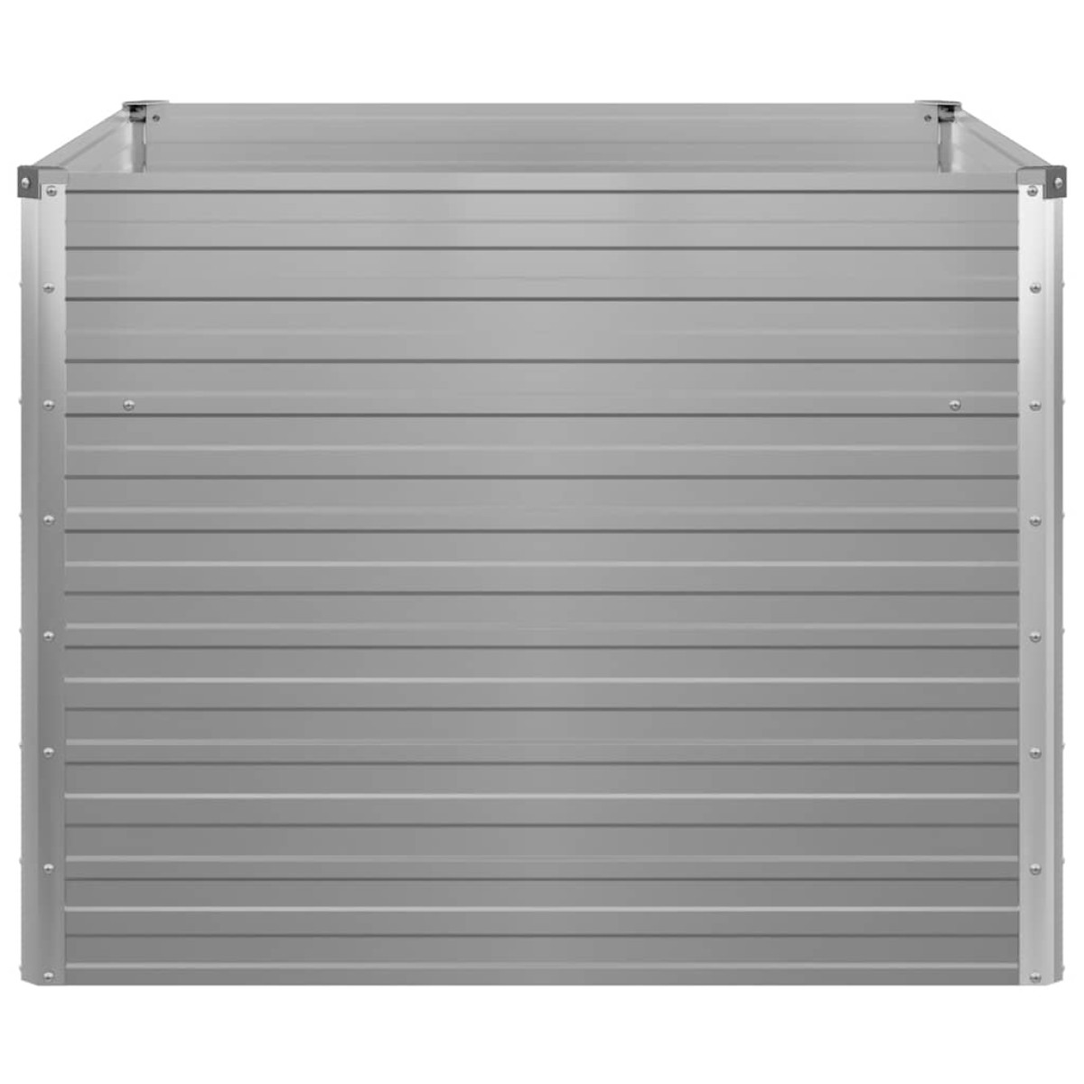 vidaXL Ζαρντινιέρα Ψηλή Γκρι 100 x 100 x 77 εκ. από Γαλβανισμένο Χάλυβα
