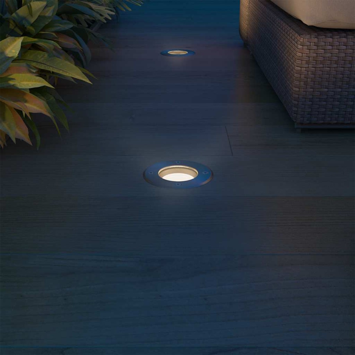 vidaXL Φωτιστικά LED Χωνευτά Εξωτερικού Χώρου 3 τεμ. Στρογγυλά