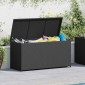 vidaXL Κουτί Αποθήκευσης Κήπου Μαύρο 120x50x60 εκ. από Συνθετικό Ρατάν