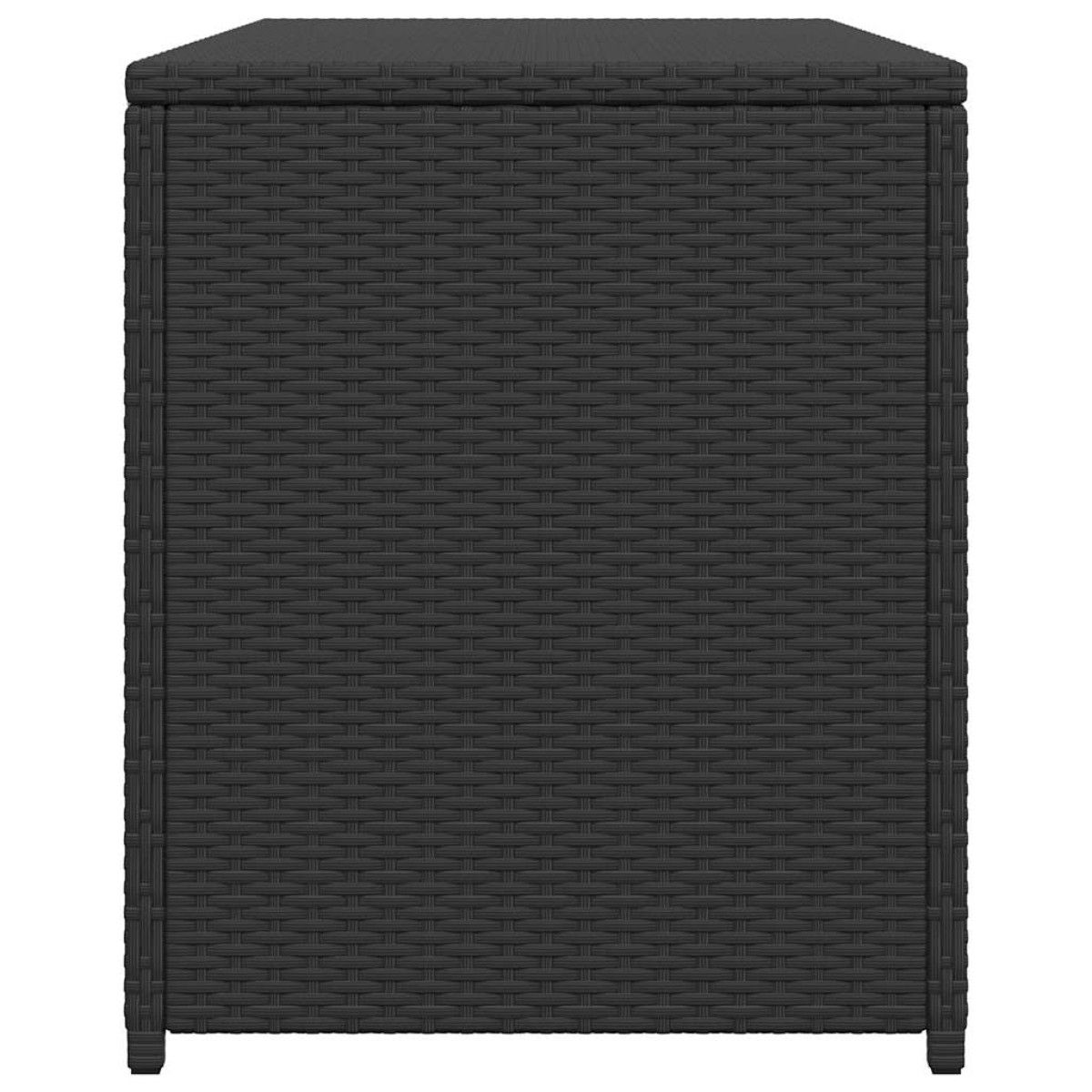 vidaXL Κουτί Αποθήκευσης Κήπου Μαύρο 120x50x60 εκ. από Συνθετικό Ρατάν