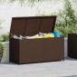 vidaXL Κουτί Αποθήκευσης Κήπου Καφέ 120x50x60 εκ. από Συνθετικό Ρατάν