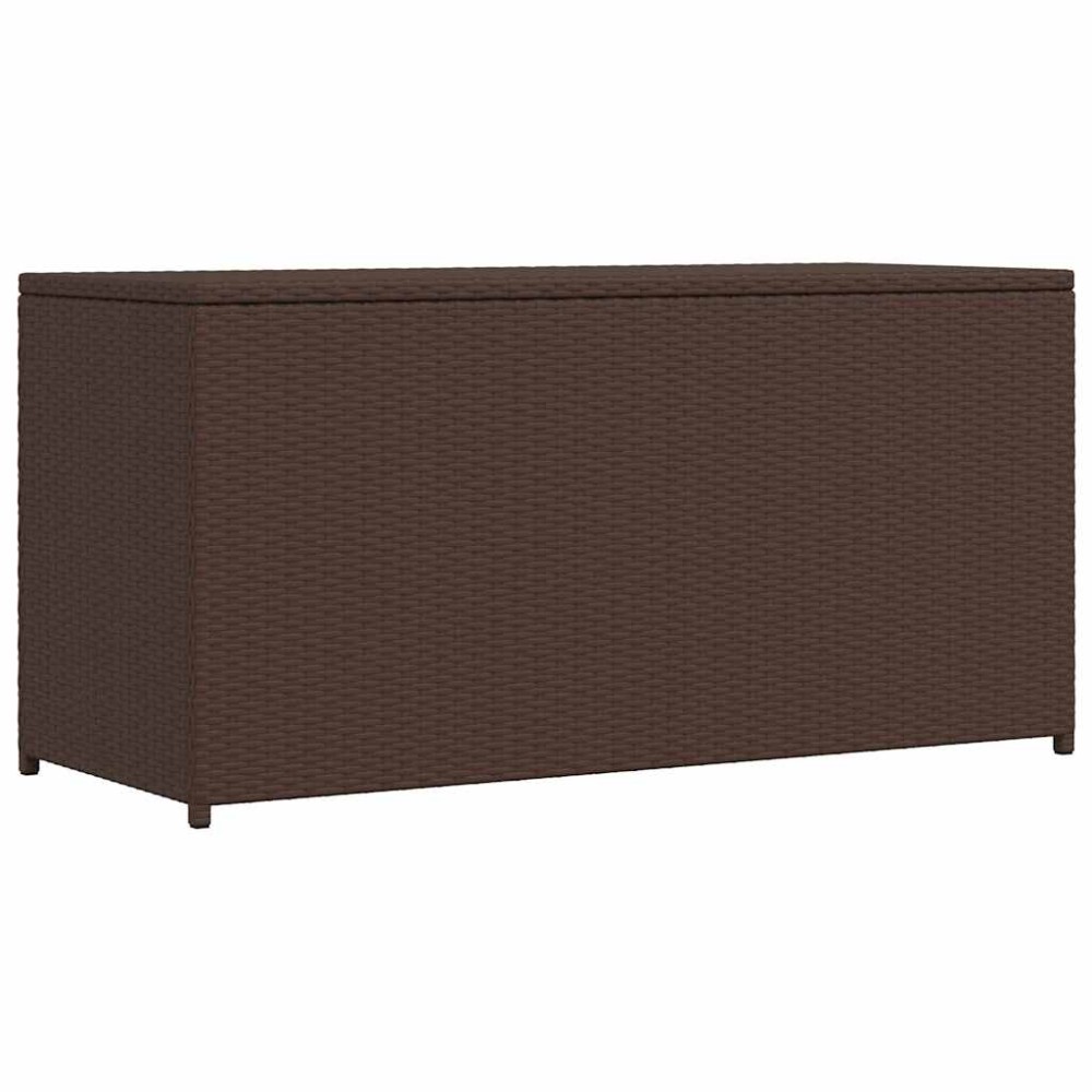 vidaXL Κουτί Αποθήκευσης Κήπου Καφέ 120x50x60 εκ. από Συνθετικό Ρατάν
