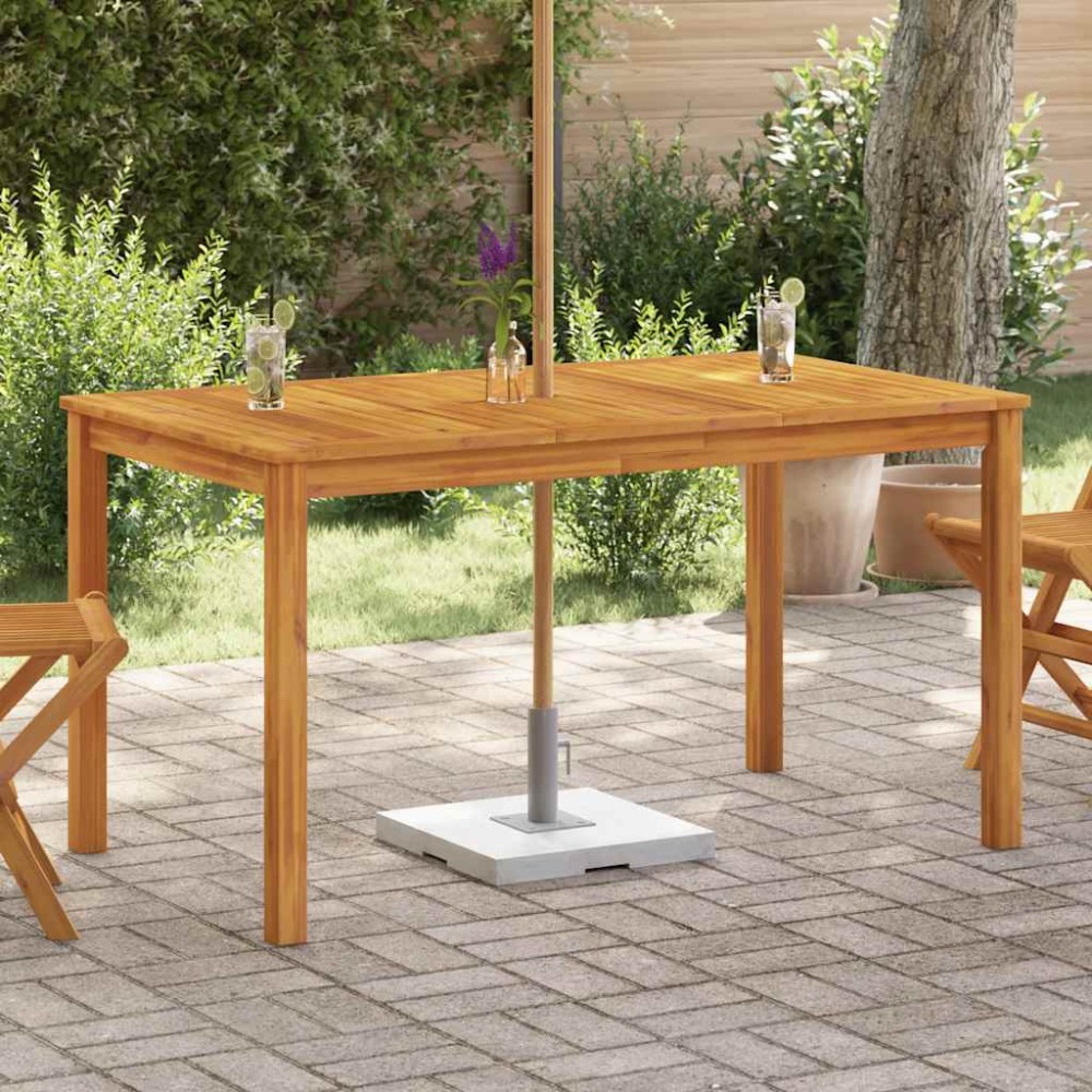 vidaXL Τραπέζι Κήπου 140 x 80 x 74 εκ. από Μασίφ Ξύλο Ακακίας