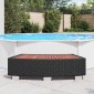 vidaXL Σκαλοπάτι για Σπα Μαύρο 92 x 45 x 25 εκ. από Συνθετικό Ρατάν